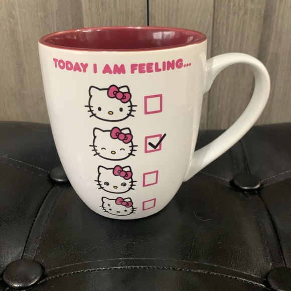 New Hello Kitty Today I Am Feeling Multi Face Ceramic Coffee Mug By Sanrio - Picture 6 of 11